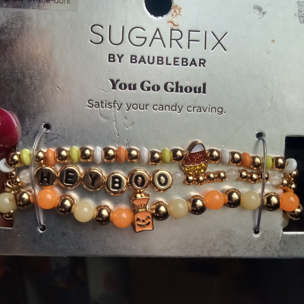 3/$35 SUGARFIX by BaubleBar You Go Ghoul Beaded Bracelet Set